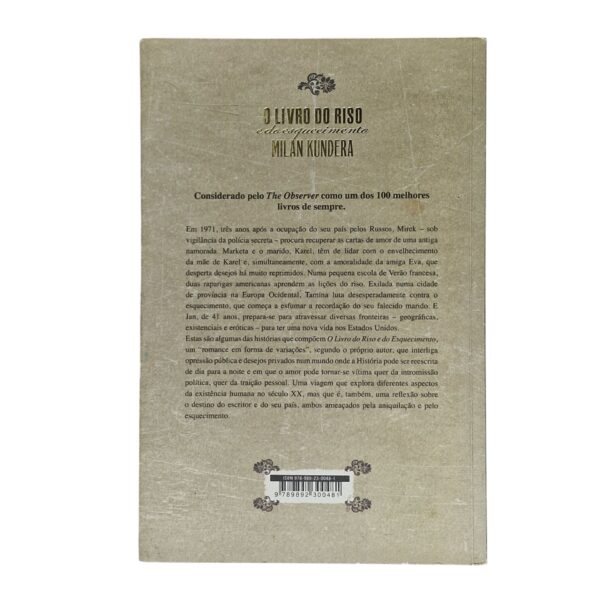 O livro do riso e do esquecimento – Milan Kundera (2009)