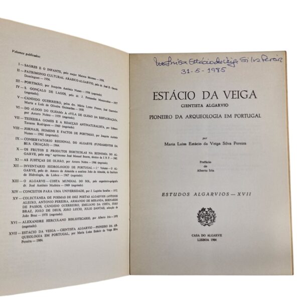 Estácio da Veiga – Cientista Algarvio, Pioneiro da Arqueologia em Portugal – Maria Luísa Estácio da Veiga Silva Pereira (1984)