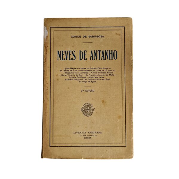 Neves de Antanho – Conde de Sabugosa (3ª Edição)