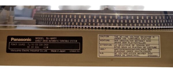 Gira-discos Panasonic SL-H401 – Tração Direta Automática, Alta Fidelidade