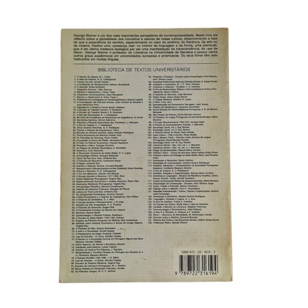 Presenças Reais – George Steiner (1993)