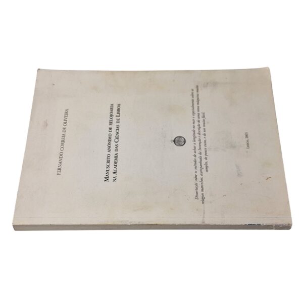 Manuscrito Anónimo de Relojoaria na Academia de Ciências de Lisboa – Fernando Correia de Oliveira (2005)