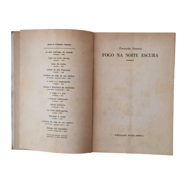 Fogo na Noite Escura – Fernando Namora (1967, 5.ª edição)