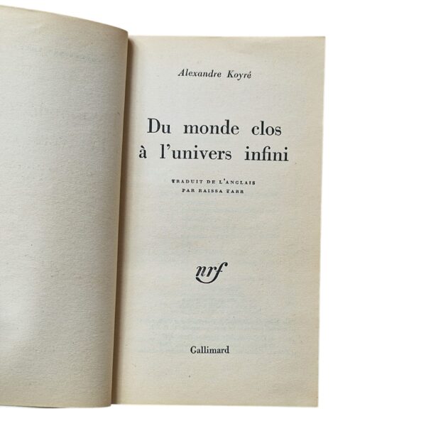 Du Monde Clos à l’Univers Infini – Alexandre Koyré (1973)