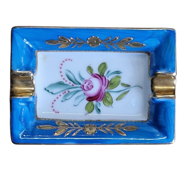 Cinzeiro Paris Royal em Porcelana com Flor Central