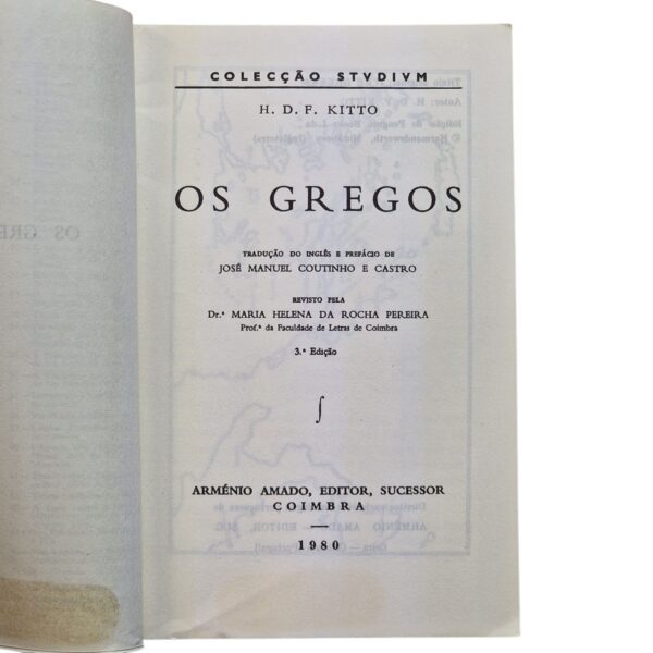 Os Gregos – H. D. F. Kitto (1980, 3.ª edição)