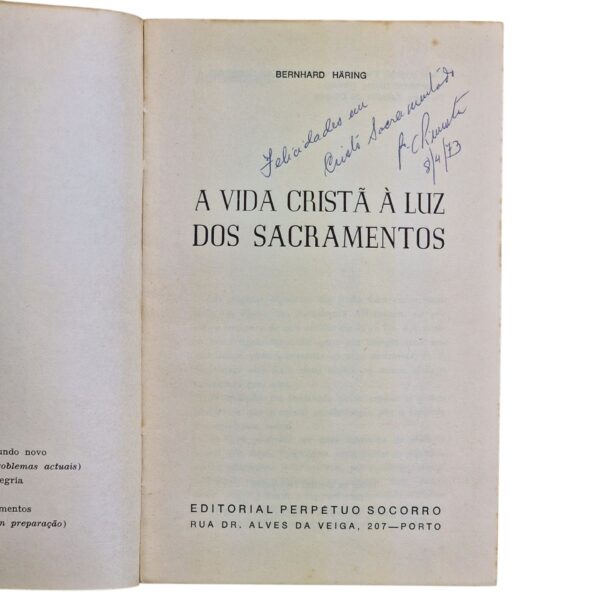 A Vida Cristã à Luz dos Sacramentos – Bernhard Häring