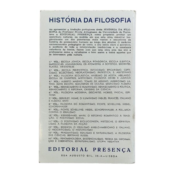História da Filosofia – Volume V – Nicola Abbagnano (1978, 2.ª edição)