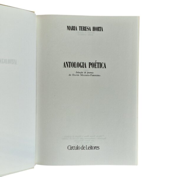 Antologia Poética – Maria Teresa Horta (1994)