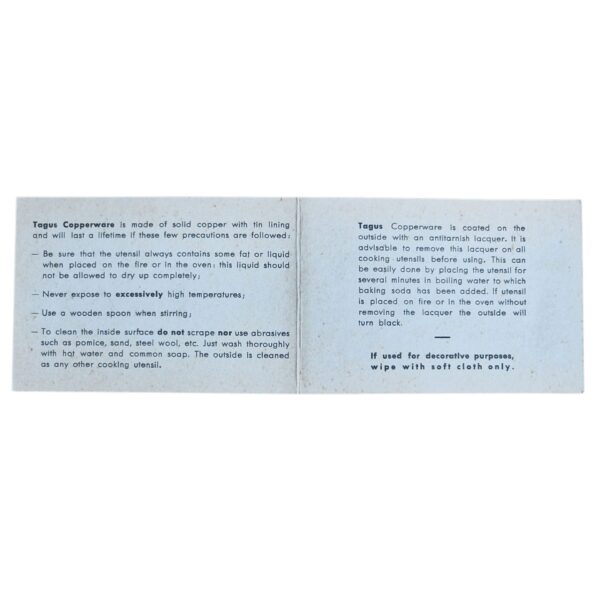 Rechaud com Tacho em Cobre – Tagus (Portugal)