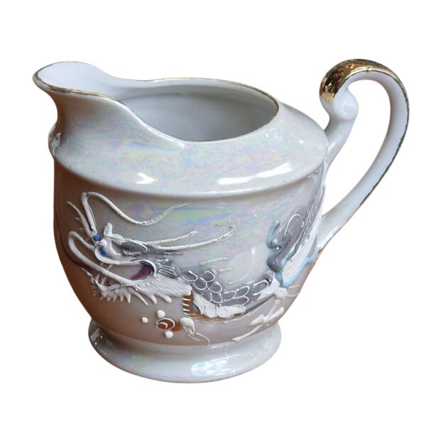 Conjunto japonês de chá com motivo de dragão e gueixa em lithophane– Maruku China