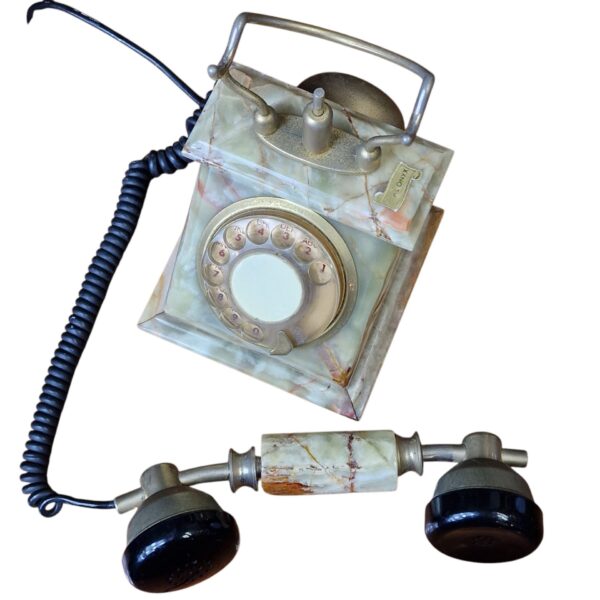 Telefone de disco em mármore ônix – FATAP, Made in Italy