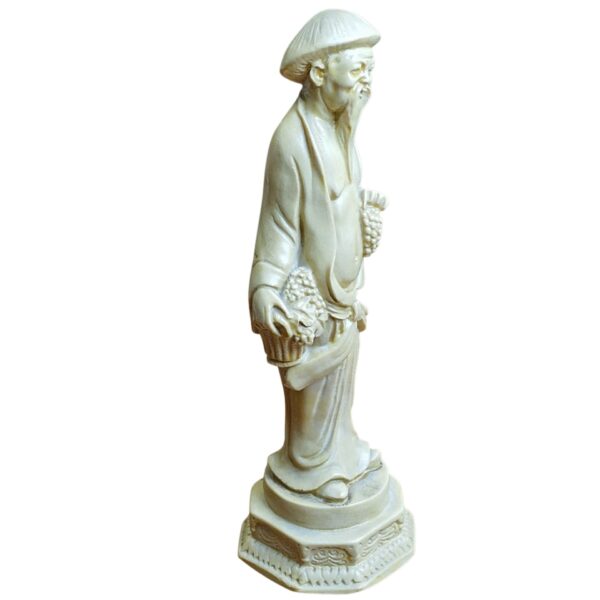 Estatueta de monge oriental colhendo uvas – marfinite