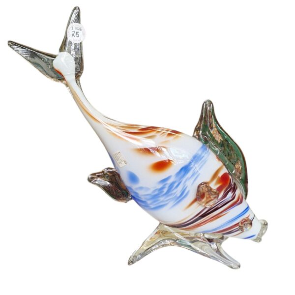 Escultura em vidro soprado – Peixe decorativo da Marinha Grande