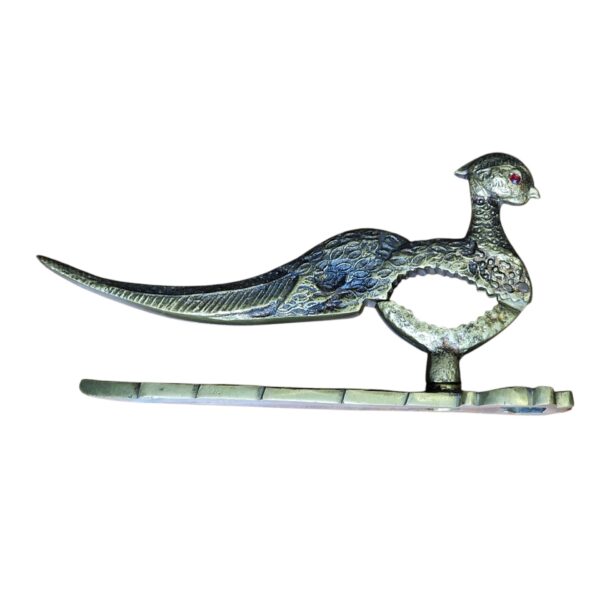 Abre-Garrafas e Quebra-Nozes em Forma de Faisão – Peça Decorativa em Metal
