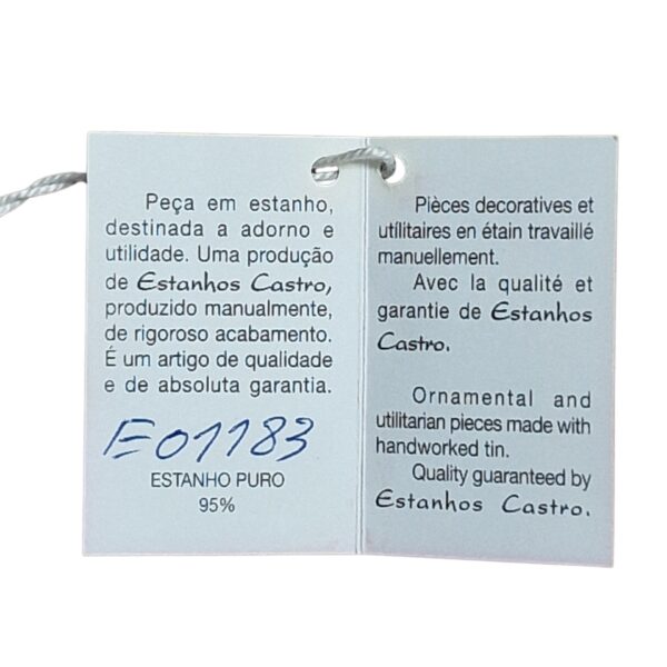 Centro de Mesa Criações Castro – Vidro e Estanho Puro 95% com Caixa Original