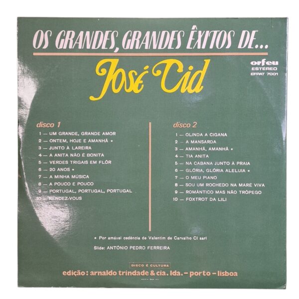 José Cid - Os Grandes, Grandes êxitos de José Cid (1980)