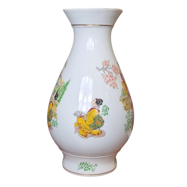 Jarra decorativa Ben Capper com cenas orientais – porcelana inglesa pintada à mão