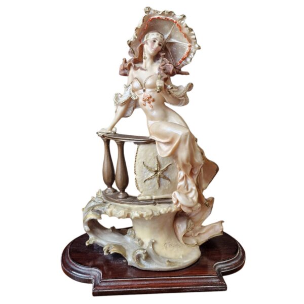Escultura decorativa burlesca "G. Giuseppe" em resina – Florença, 1985