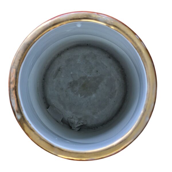 Vaso cilíndrico oriental com decoração de galos – Fabrico em Macau