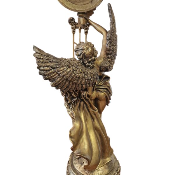 Relógio de Pêndulo com Escultura de Anjos – Estilo Clássico Dourado