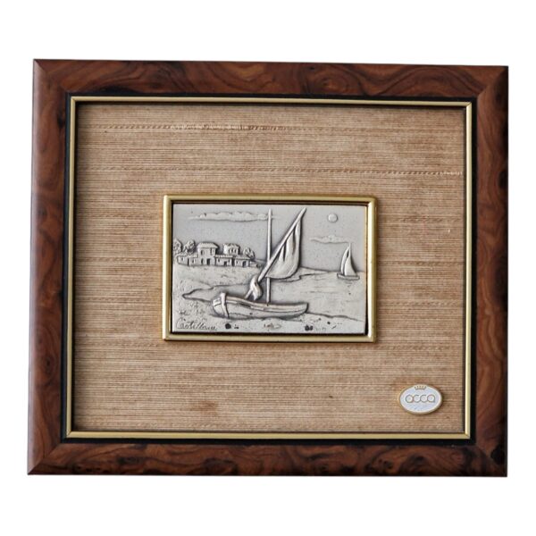 Quadro "Borgo di Case" – Acca Argenti, Itália – Prata 925