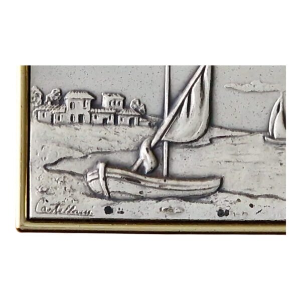 Quadro "Borgo di Case" – Acca Argenti, Itália – Prata 925