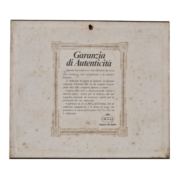 Quadro "Borgo di Case" – Acca Argenti, Itália – Prata 925