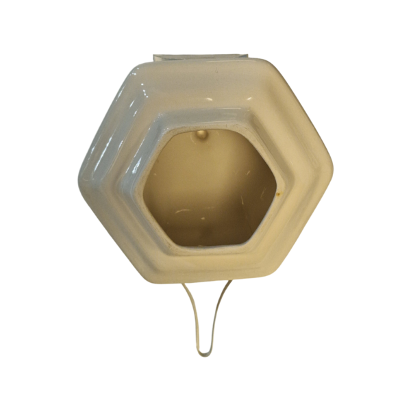 Pote decorativo hexagonal com tampa em porcelana PANDA 35,5cm