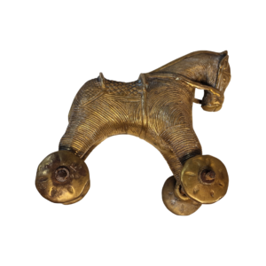 Cavalo de Bronze Tradicional Indiano "Khilauna Ghoda" – Rajastão – Meados do Século XX
