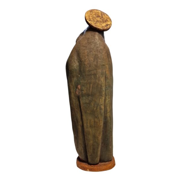 Nossa Senhora com o Menino – Escultura em Terracota Policromada por Maria Amélia Carvalheira (c. 1950-1970) - Image 4