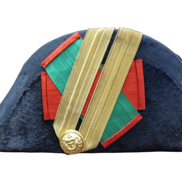 Barrete Bicorne Cerimonial da Marinha Portuguesa – URIC A. da Costa (Lisboa), com Caixa Original