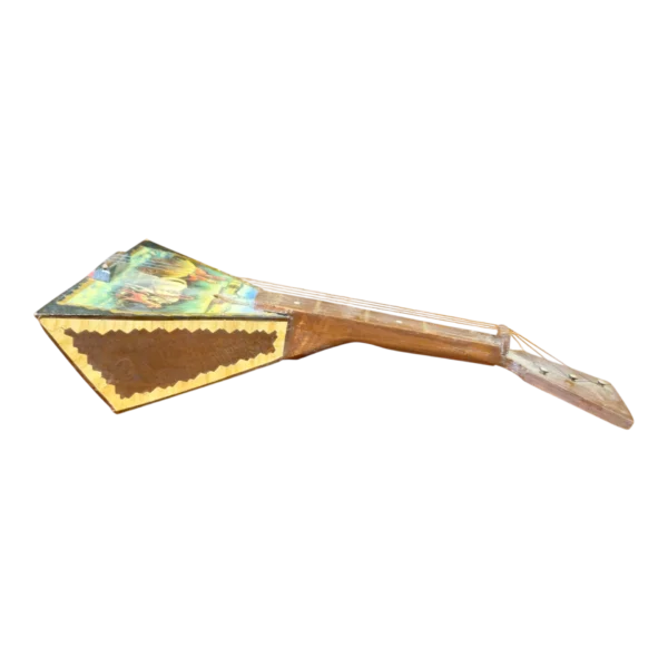 Balalaika Russa Decorativa com Cena Folclórica Pintada