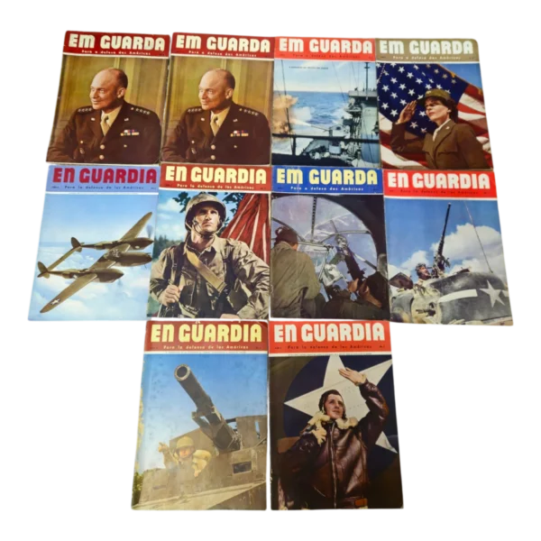Revista En Guardia 2º Ano – Lote 14 Exemplares (Segunda Guerra Mundial) – Publicação Interamericana