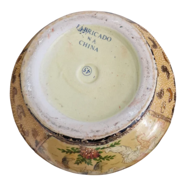 Jarro Decorativo Estilo Satsuma com Cena Oriental – Porcelana “Made in China” (25 cm)
