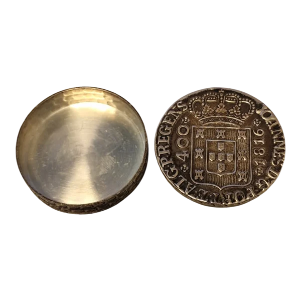 Caixa de Comprimidos em Prata com Moeda Portuguesa D. João VI – 1816