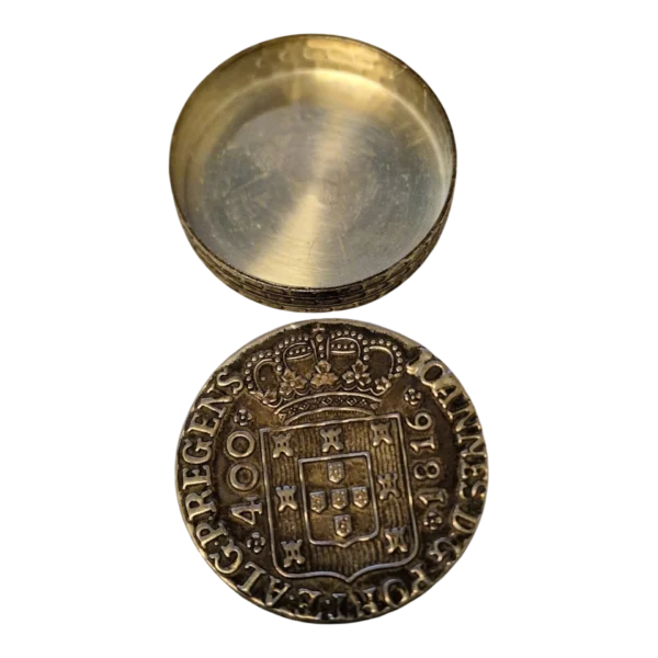 Caixa de Comprimidos em Prata com Moeda Portuguesa D. João VI – 1816