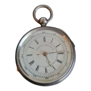 Relógio de Bolso Antigo em Prata “Improved Chronograph”