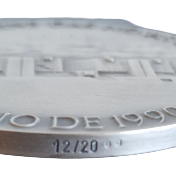 Medalha Comemorativa em Prata Torre do Tombo 1990 Numerada