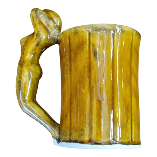 Caneca em Cerâmica Artesanal – Figura em Relevo – Feita em Portugal