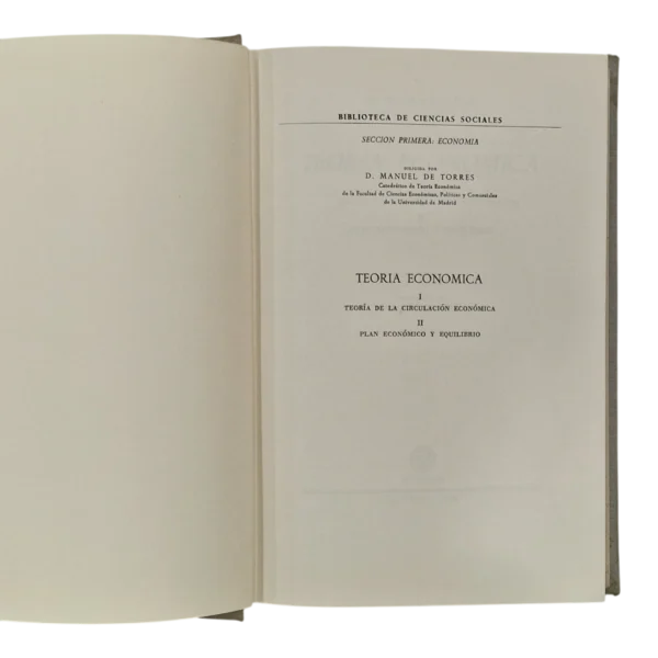 Teoría Económica – Tomo I – Eric Schneider – 1958 – Aguilar, Madrid
