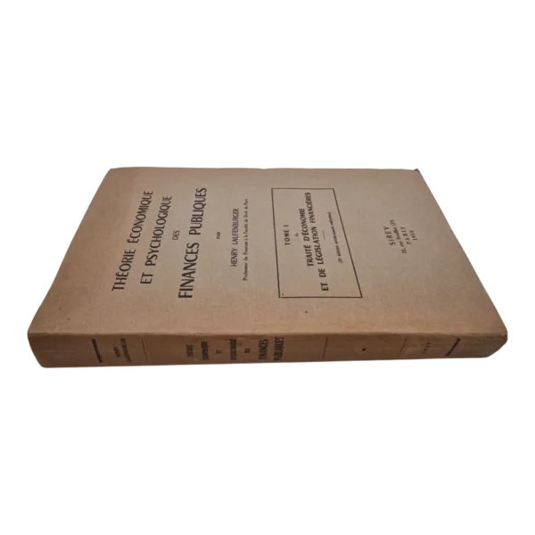 Théorie Économique et Psychologique des Finances Publiques – Henry Laufenburger – 1956