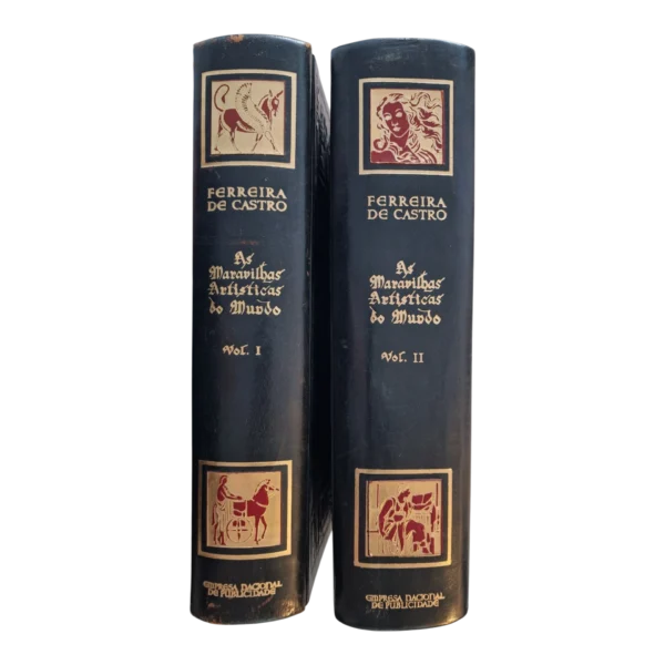 As Maravilhas Artísticas do Mundo – Ferreira de Castro – Volumes 1 e 2 – Empresa Nacional de Publicidade