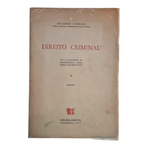 Eduardo Correia – Direito Criminal, Volume II (Reimpressão, 1971)
