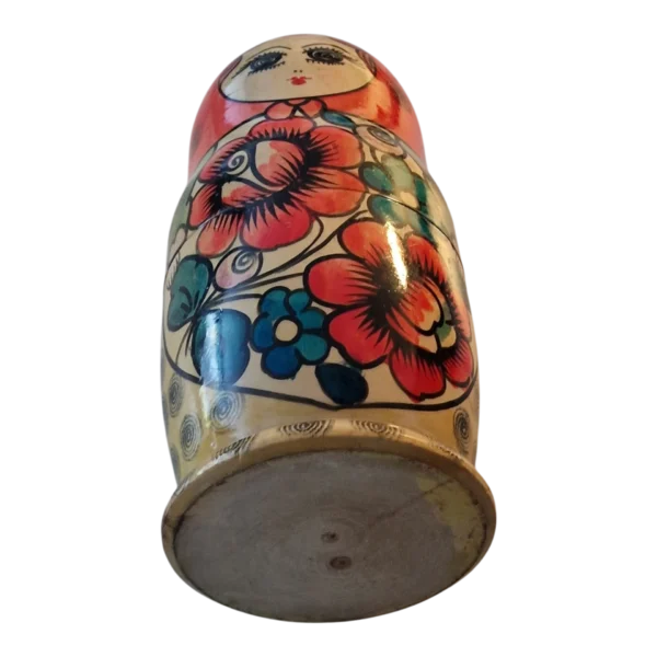 Matrioskas Russas em Madeira Pintadas à Mão Conjunto de 7 Peças
