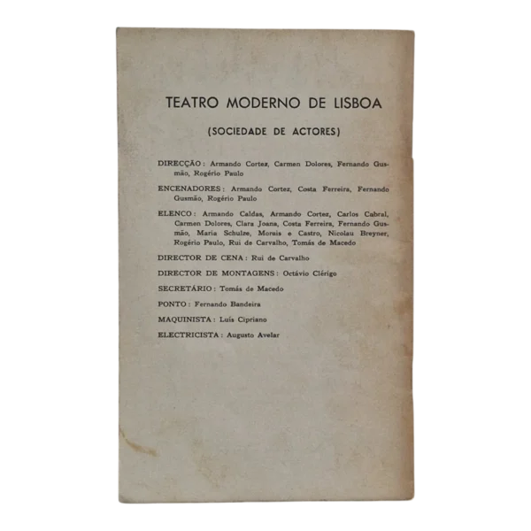 O Tinteiro – Carlos Muñiz - Teatro Moderno de Lisboa - Colecção de Repertório N. 1