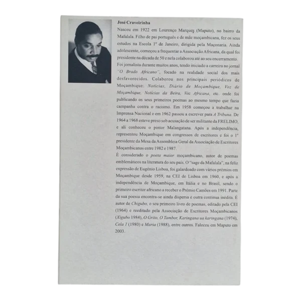 Chigubo – José Craveirinha – Casa dos Estudantes do Império – Coleção Autores Ultramarinos