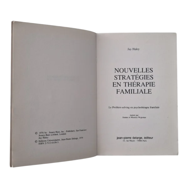Nouvelles Stratégies en Thérapie Familiale - Jay Haley (1976)