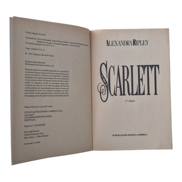 Scarlett – A Continuação de Tudo o Vento Levou - Alexandra Ripley (1991)