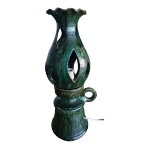 Candeeiro em Cerâmica Vidrada Verde – José Franco (Mafra) | Peça Vintage Portuguesa